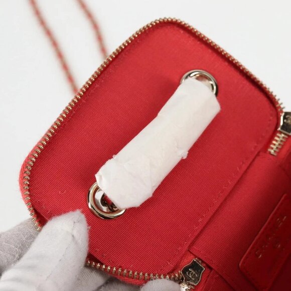 CHANEL Chain Shoulder Bag Straw Beige Gold CC Auth 120168AM - Picture 13 of 16